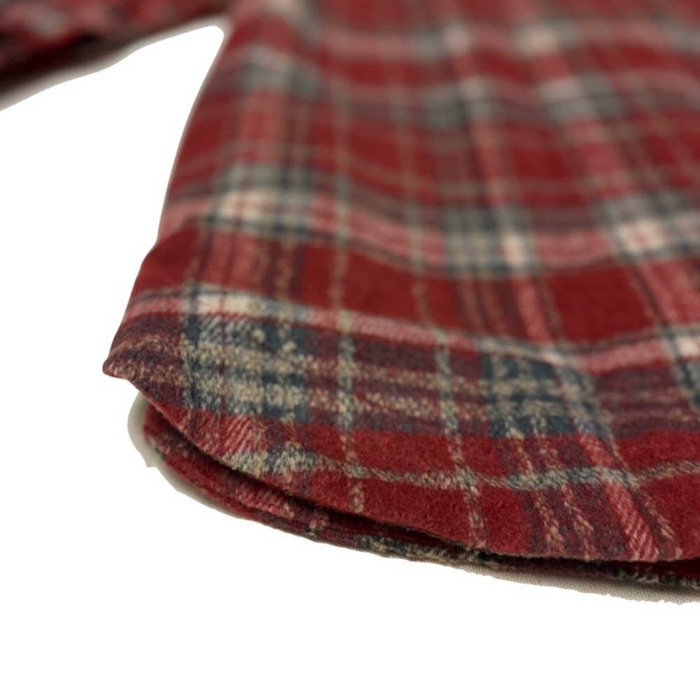 Simplee Women's Cropped Flannel Plaid Shacked Wool Blend Jacket Coat size large - Picture 8 of 9